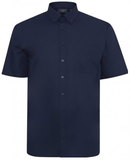 Espionage SH149 Plain Short Sleeve Shirt Navy - Skjorter - Store skjorter - 2XL-8XL