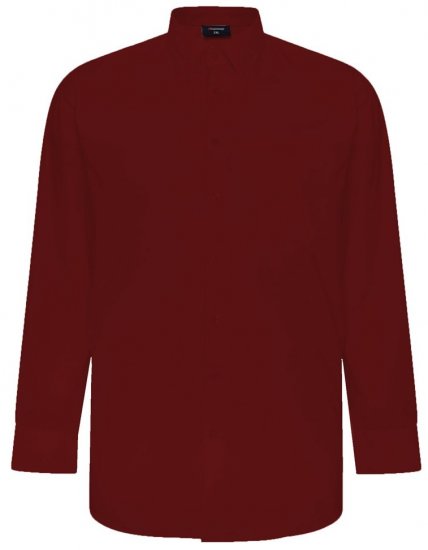 Espionage SH150 vinrød langermet skjorte - Skjorter - Store skjorter - 2XL-8XL
