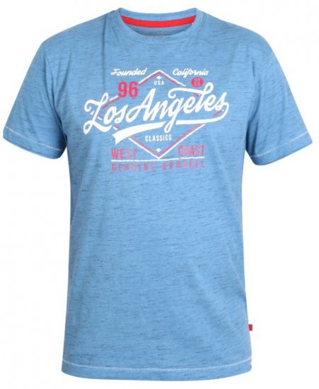 D555 Shelton T-shirt Blue - T-skjorter - Store T-skjorter - 2XL-14XL