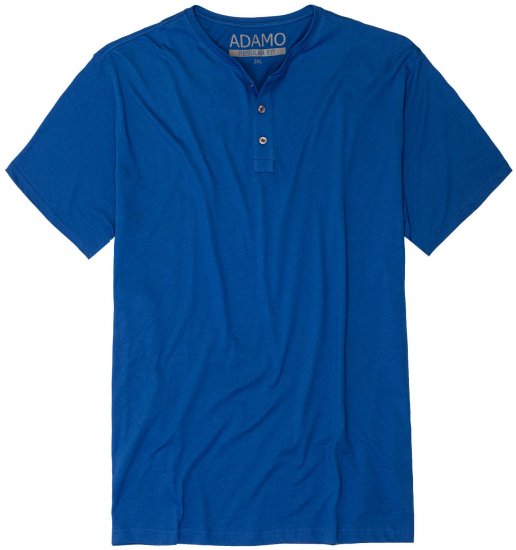 Adamo Silas Regular fit Serafino T-shirt Royal Blue - T-skjorter - Store T-skjorter - 2XL-14XL