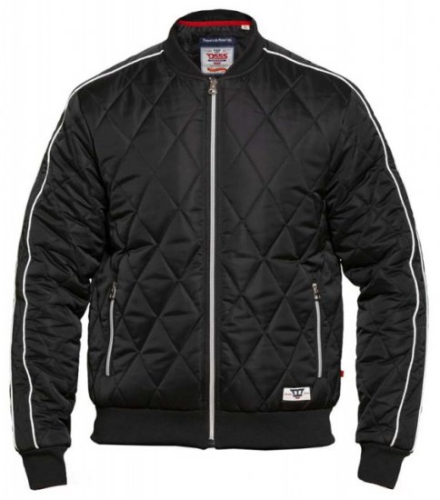 D555 Skipton Quilted Bomber Jacket Black - Jakker - Store jakker - 2XL-12XL
