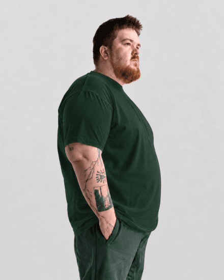 Motley Denim Stockholm T-shirt Racing Green - T-skjorter - Store T-skjorter - 2XL-14XL