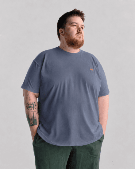 Motley Denim Stockholm T-shirt Light Indigo - T-skjorter - Store T-skjorter - 2XL-14XL