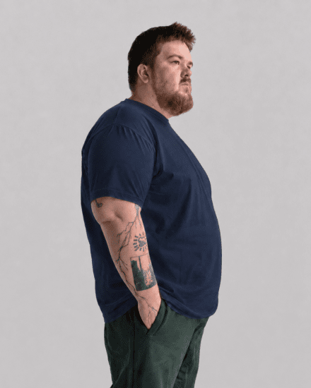Motley Denim Stockholm T-shirt Dark Indigo - T-skjorter - Store T-skjorter - 2XL-14XL