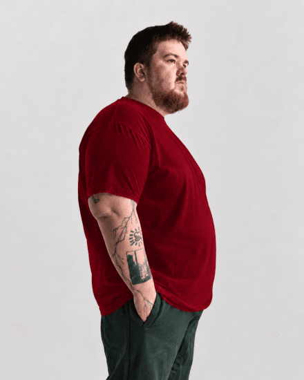 Motley Denim Stockholm T-shirt Red - T-skjorter - Store T-skjorter - 2XL-14XL