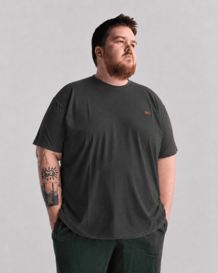 Motley Denim Stockholm T-shirt Charcoal - T-skjorter - Store T-skjorter - 2XL-14XL