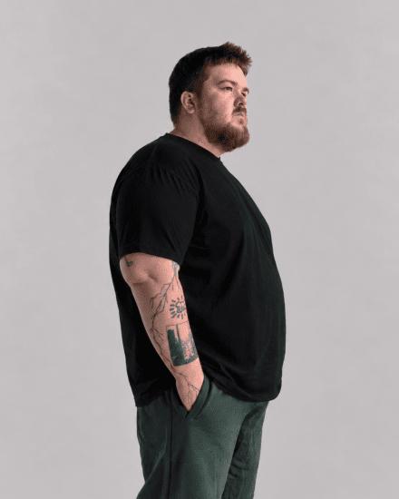 Motley Denim Stockholm T-shirt Black - T-skjorter - Store T-skjorter - 2XL-14XL