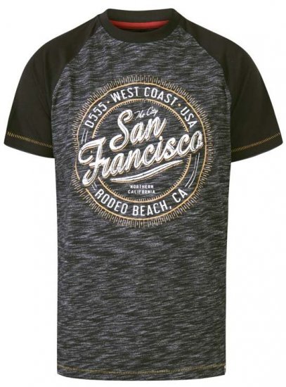 D555 Sunderland San Francisco T-Shirt Black Reno - T-skjorter - Store T-skjorter - 2XL-14XL