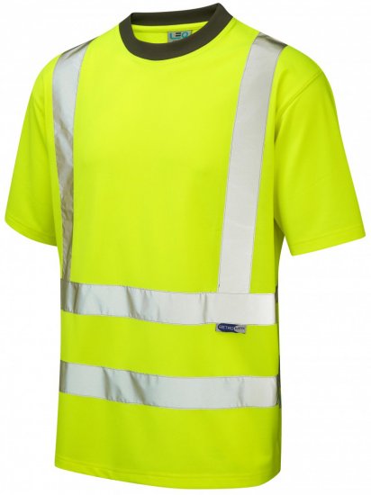 Leo Braunton Coolviz T-shirt Hi-Vis Yellow - Arbeidsklær - Arbeidsklær i store størrelser