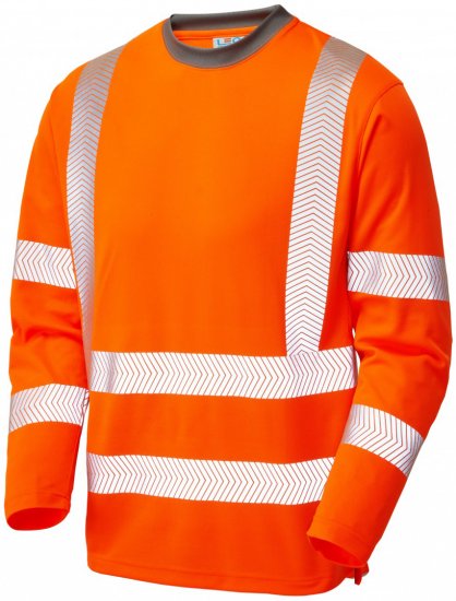 Leo Capstone Coolviz Plus Long Sleeve T-shirt Hi-Vis Orange - Arbeidsklær - Arbeidsklær, Skiklær og Regntøy store størrelser