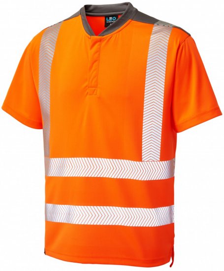Leo Putsborough COOLMAX® Performance T-Shirt Hi-Vis Orange - Arbeidsklær - Arbeidsklær i store størrelser