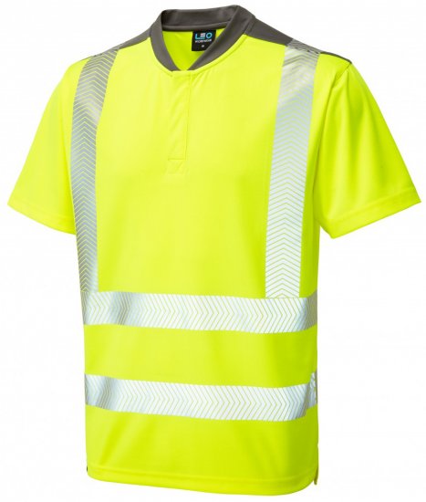 Leo Putsborough COOLMAX® Performance T-Shirt Hi-Vis Yellow - Arbeidsklær - Arbeidsklær, Skiklær og Regntøy store størrelser