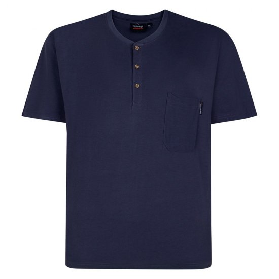 Espionage T447 Grandad Tee Svart - T-skjorter - Store T-skjorter - 2XL-14XL