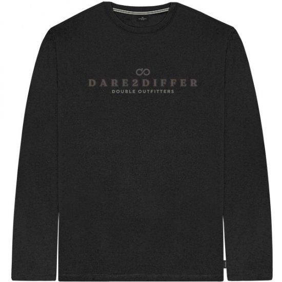 Double Outfitters TS-9172 Long Sleeve T-Shirt Print Black - T-skjorter - Store T-skjorter - 2XL-14XL