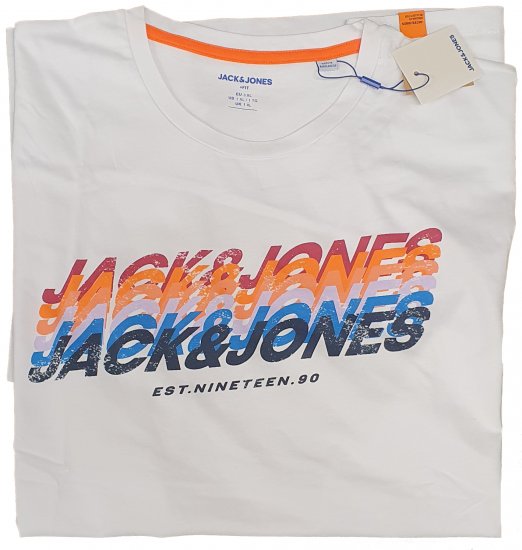 Jack & Jones Tyler T-shirt White - T-skjorter - Store T-skjorter - 2XL-14XL