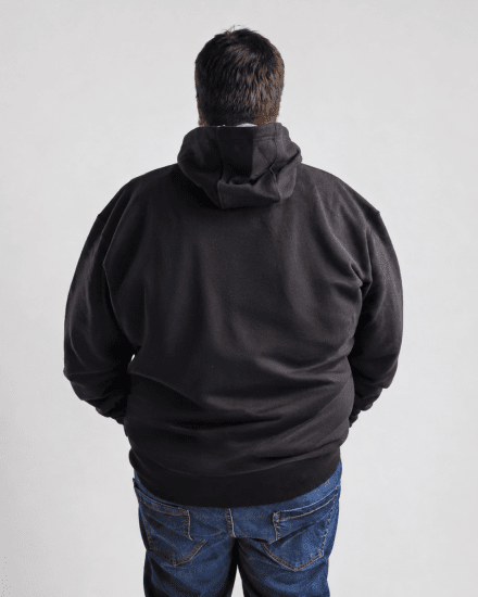 Motley Denim Riga Hoodie Black - Gensere og hettegensere - Store hettegensere - 2XL-14XL