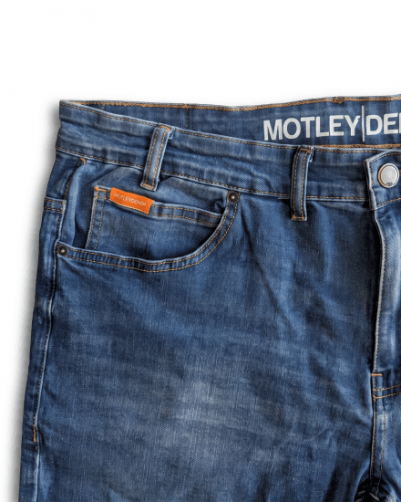 Motley Denim Soho 5-Pocket Jeans Blue Wash - Jeans og bukser - Store Bukser og Store Jeans