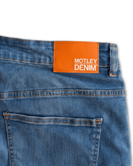 Motley Denim Soho 5-Pocket Jeans Blue Wash - Jeans og bukser - Store Bukser og Store Jeans
