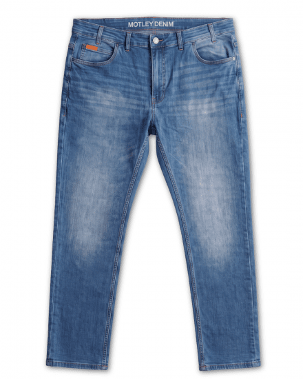 Motley Denim Soho 5-Pocket Jeans Blue Wash - Jeans og bukser - Store Bukser og Store Jeans
