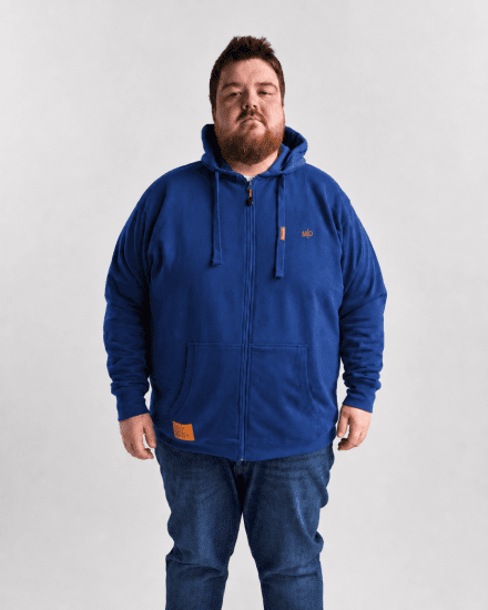 Motley Denim Copenhagen Hoodie Royal Blue - Gensere og hettegensere - Store hettegensere - 2XL-14XL
