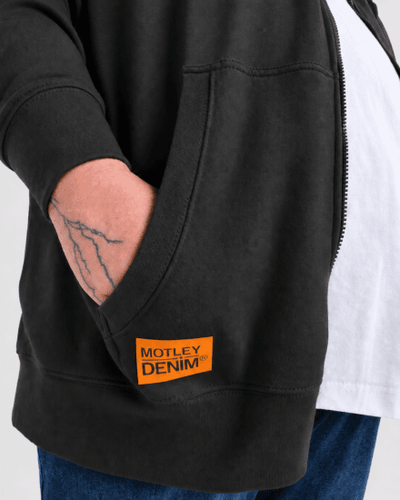 Motley Denim Copenhagen Hoodie Charcoal - Gensere og hettegensere - Store hettegensere - 2XL-14XL