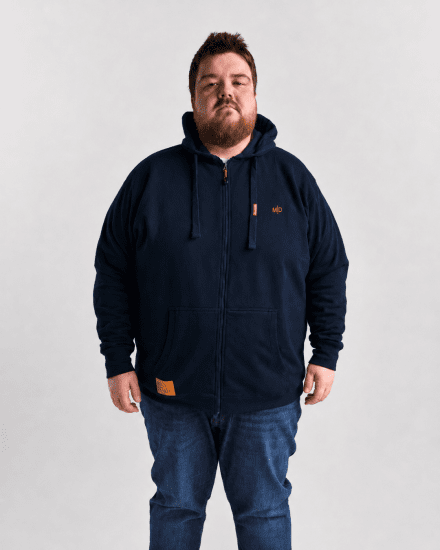 Motley Denim Copenhagen Hoodie Navy - Gensere og hettegensere - Store hettegensere - 2XL-14XL