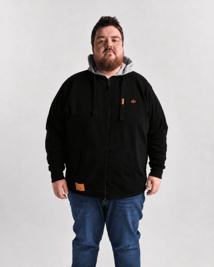 Motley Denim Copenhagen Hoodie Black - Gensere og hettegensere - Store hettegensere - 2XL-14XL