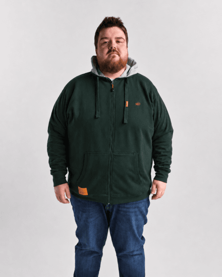 Motley Denim Copenhagen Hoodie Racing Green - Gensere og hettegensere - Store hettegensere - 2XL-14XL