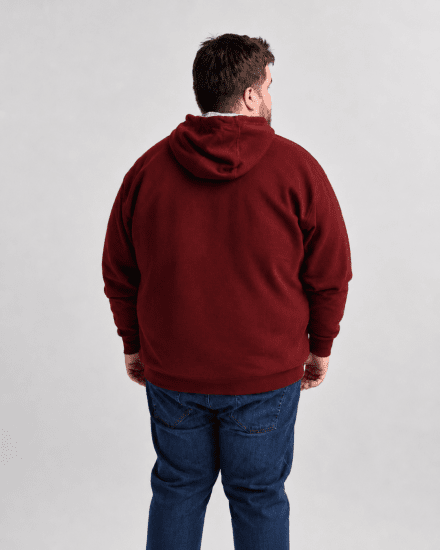 Motley Denim Copenhagen Hoodie Red - Gensere og hettegensere - Store hettegensere - 2XL-14XL
