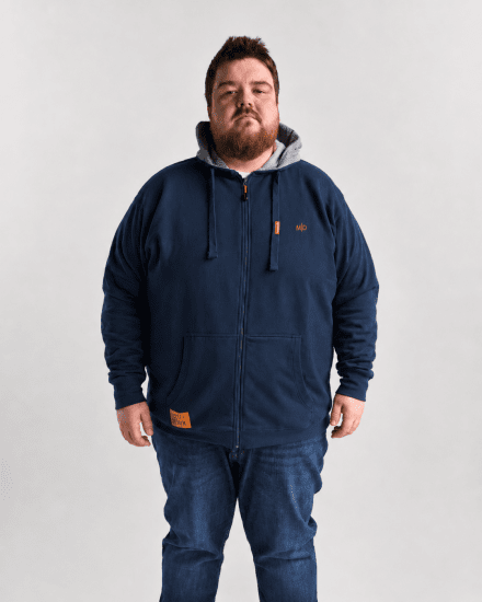 Motley Denim Copenhagen Hoodie Dark Indigo - Gensere og hettegensere - Store hettegensere - 2XL-14XL