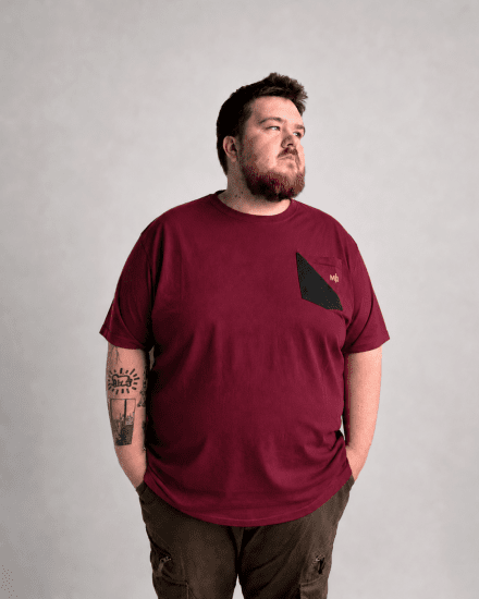 Motley Denim Milan T-skjorte Rød - T-skjorter - Store T-skjorter - 2XL-14XL