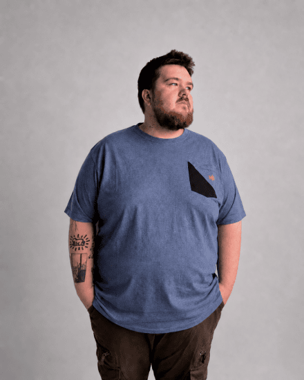 Motley Denim Milan T-skjorte Lys indigo - T-skjorter - Store T-skjorter - 2XL-14XL