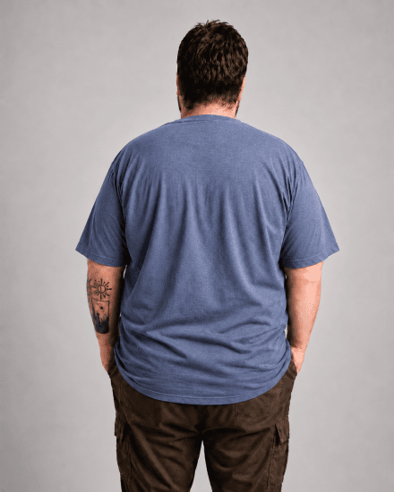 Motley Denim Milan T-skjorte Lys indigo - T-skjorter - Store T-skjorter - 2XL-14XL