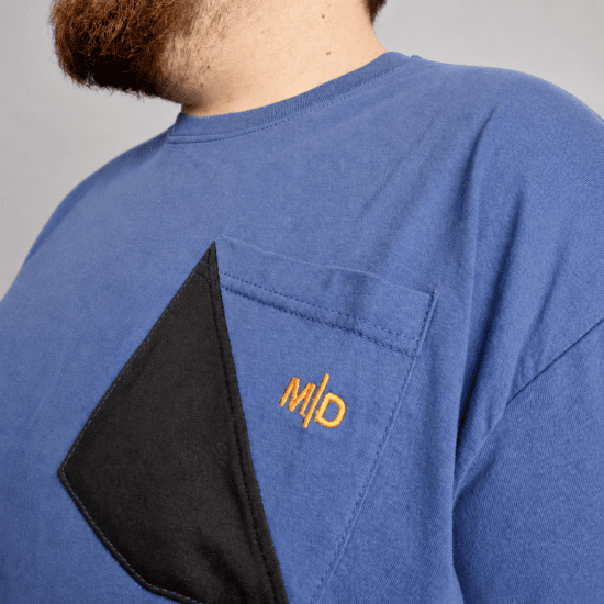 Motley Denim Milan T-skjorte Lys indigo - T-skjorter - Store T-skjorter - 2XL-14XL