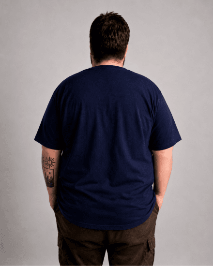 Motley Denim Milan T-skjorte Marineblå - T-skjorter - Store T-skjorter - 2XL-14XL
