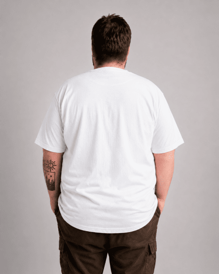 Motley Denim Milan T-skjorte Hvit - T-skjorter - Store T-skjorter - 2XL-14XL