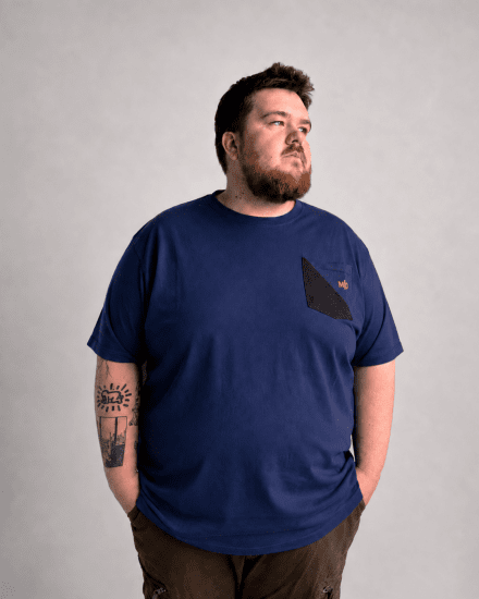 Motley Denim Milan T-skjorte Mørk indigo - T-skjorter - Store T-skjorter - 2XL-14XL