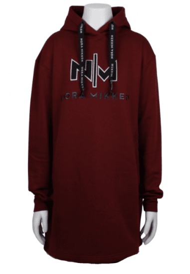 Nora Mikken KADRI WHITE Long Hoodie Burgundy - Gensere og hettegensere - Gensere og hettegensere til dame