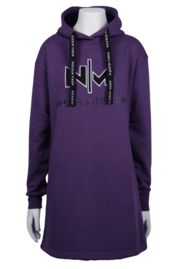 Nora Mikken KADRI WHITE Long Hoodie Purple - Gensere og hettegensere - 