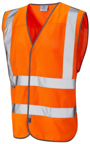 Leo Arlington Coolviz Waistcoat Hi-Vis Orange - Arbeidsklær - Arbeidsklær i store størrelser
