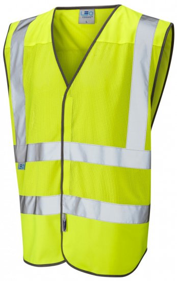 Leo Arlington Coolviz Waistcoat Hi-Vis Yellow - Arbeidsklær - Arbeidsklær, Skiklær og Regntøy store størrelser