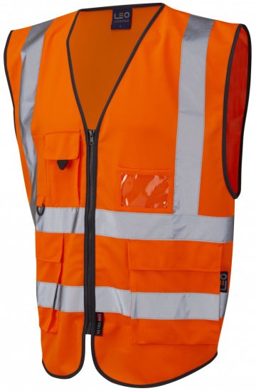 Leo Lynton Superior Waistcoat Hi-Vis Orange - Arbeidsklær - Arbeidsklær i store størrelser