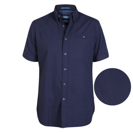 D555 Wesson Shirt Navy - Skjorter - Store skjorter - 2XL-8XL