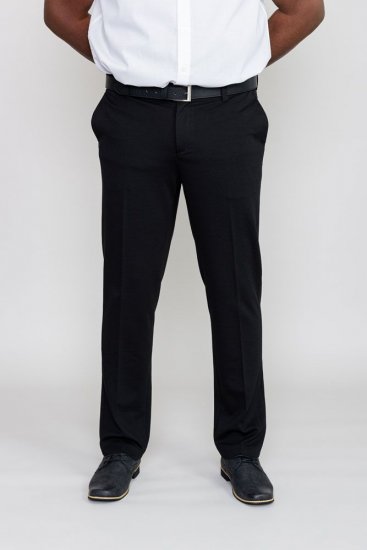 D555 Yarmouth Four Way Stretch Trouser With Flexible Waistband Black - Jeans og bukser - Store Bukser og Store Jeans