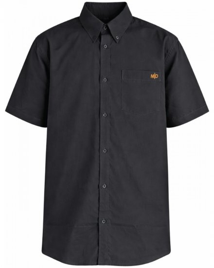 Motley Denim Zagreb Kortermet Skjorte Mørkegrå - Skjorter - Store skjorter - 2XL-8XL
