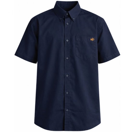 Motley Denim Zagreb Kortermet Skjorte Marineblå - Skjorter - Store skjorter - 2XL-8XL
