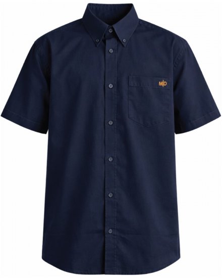 Motley Denim Zagreb Kortermet Skjorte Marineblå - Skjorter - Store skjorter - 2XL-8XL